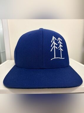 Classic Yupoong Snapback Hat - Embroided Double Pine Tree